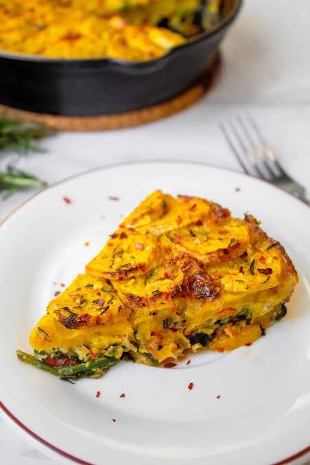 Nigerian Plantain Frittata for Breakfast 